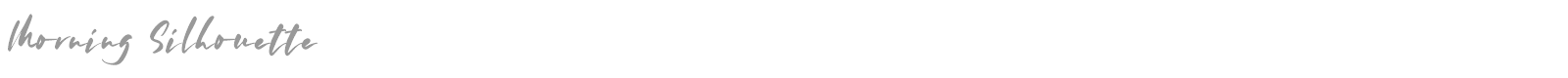 Morning Silhouette font preview